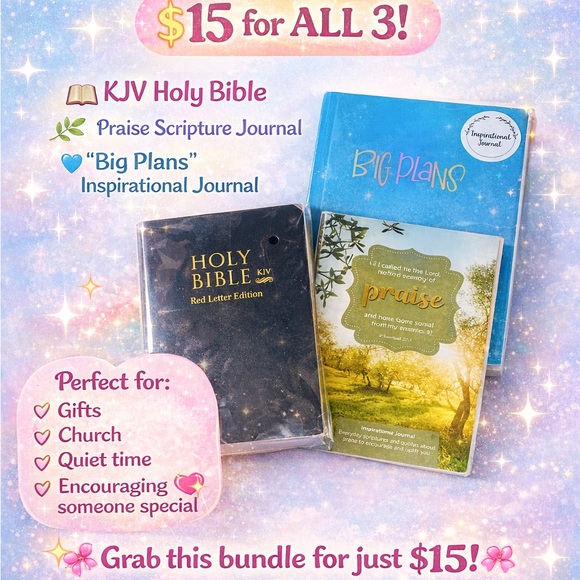 Other - Inspirational Journal and Bible Bundle